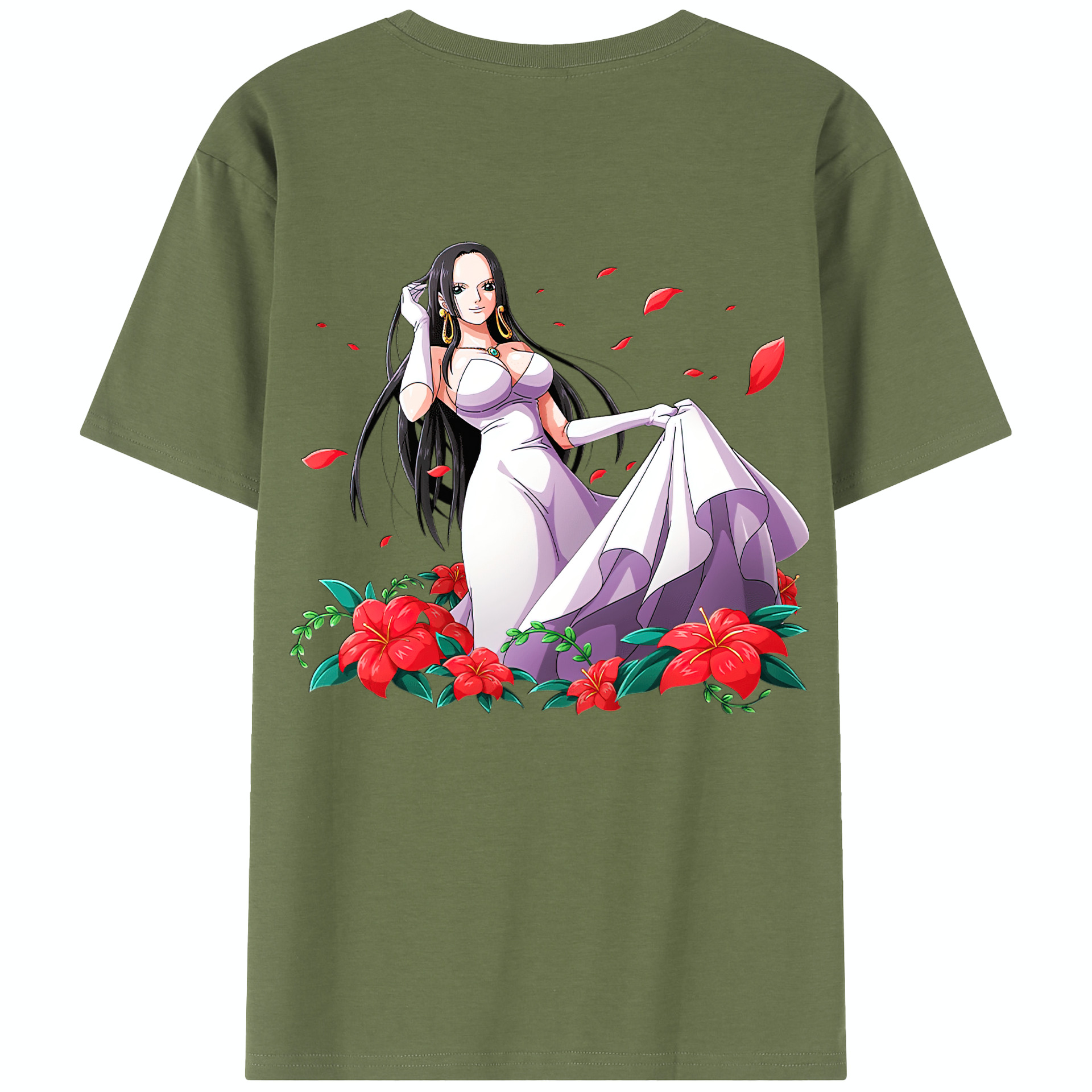 ワンピース ボア・ハンコック ONE PIECE Boa·Hancock 綿100％半袖Tシャツ（背面プリント）